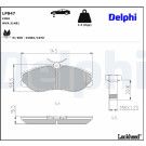 Delphi | Bremsbelagsatz, Scheibenbremse | LP847 Delphi | Bremsbelagsatz, Scheibenbremse | LP847