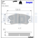 Delphi | Bremsbelagsatz, Scheibenbremse | LP509