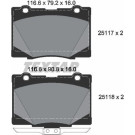 Textar | Bremsbelagsatz, Scheibenbremse | 2511701