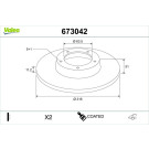 Valeo Bremsscheibe COATED 673042