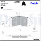 Delphi | Bremsbelagsatz, Scheibenbremse | LP2038 Delphi | Bremsbelagsatz, Scheibenbremse | LP2038