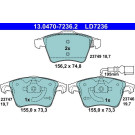 Bremsbelagsatz, Scheibenbremse ATE Ceramic 13.0470-7236.2