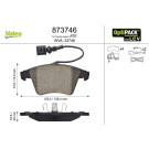Valeo | Bremsbelagsatz, Scheibenbremse | 873746