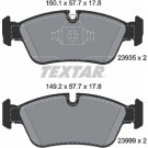 Textar | Bremsbelagsatz, Scheibenbremse | 2393501
