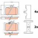 GDB4460 Bremsbelagsatz, Scheibenbremse GDB4460 Bremsbelagsatz, Scheibenbremse