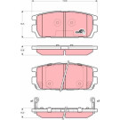 GDB3296 Bremsbelagsatz, Scheibenbremse COTEC GDB3296 Bremsbelagsatz, Scheibenbremse COTEC