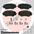 Zimmermann | Bremsbelagsatz, Scheibenbremse | 26620.180.2