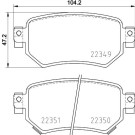 Hella | Bremsbelagsatz, Scheibenbremse | 8DB 355 025-561