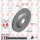 Zimmermann 2 x ZIMMERMANN Bremsscheibe SPORT Z 100.3336.52