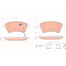 GDB1673 Bremsbelagsatz, Scheibenbremse COTEC GDB1673 Bremsbelagsatz, Scheibenbremse COTEC
