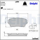 Delphi | Bremsbelagsatz, Scheibenbremse | LP2000