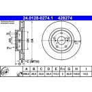 ATE | Bremsscheibe | 24.0128-0274.1