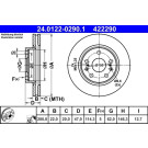 ATE | Bremsensatz, Scheibenbremse | 24.0122-0290.1, 13.0460-5656.2
