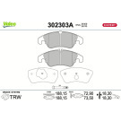302303A Bremsbelagsatz, Scheibenbremse EXPERT