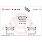 Brembo | Bremsbelagsatz, Scheibenbremse | P 28 008