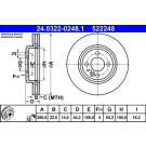 ATE | Bremsscheibe | 24.0322-0248.1