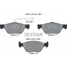 Textar | Bremsbelagsatz, Scheibenbremse | 2322201