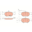 TRW Bremsbelagsatz, Scheibenbremse COTEC GDB1291
