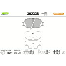 Valeo Bremsbelagsatz, Scheibenbremse ESSENTIAL 302338