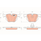 GDB1727 Bremsbelagsatz, Scheibenbremse COTEC GDB1727 Bremsbelagsatz, Scheibenbremse COTEC