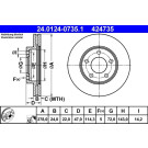 ATE | Bremsscheibe | 24.0124-0735.1