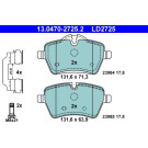 Bremsbelagsatz, Scheibenbremse ATE Ceramic 13.0470-2725.2