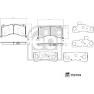 febi bilstein | Bremsbelagsatz, Scheibenbremse | 192654