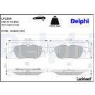 Delphi | Bremsbelagsatz, Scheibenbremse | LP2259