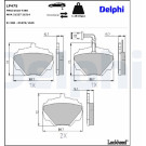 Delphi | Bremsbelagsatz, Scheibenbremse | LP475