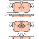 GDB2145 Bremsbelagsatz, Scheibenbremse GDB2145 Bremsbelagsatz, Scheibenbremse