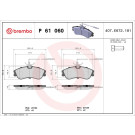 Brembo | Bremsbelagsatz, Scheibenbremse | P 61 060