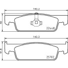 Hella | Bremsbelagsatz, Scheibenbremse | 8DB 355 031-551