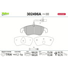 Valeo | Bremsbelagsatz, Scheibenbremse | 302496A