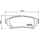 Hella Pagid | Bremsbelagsatz, Scheibenbremse | 8DB 355 015-371