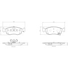 Brembo | Bremsbelagsatz, Scheibenbremse | P 11 031