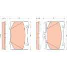 GDB3498 Bremsbelagsatz, Scheibenbremse GDB3498 Bremsbelagsatz, Scheibenbremse
