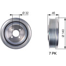 Gates | Riemenscheibe, Kurbelwelle | TVD1078