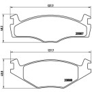 Brembo | Bremsbelagsatz, Scheibenbremse | P 85 024