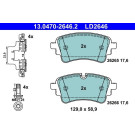 Bremsbelagsatz, Scheibenbremse ATE Ceramic 13.0470-2646.2