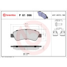 Brembo | Bremsbelagsatz, Scheibenbremse | P 61 066