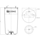 FEBI BILSTEIN 20942 Federbalg, Luftfederung FEBI BILSTEIN 20942 Federbalg, Luftfederung