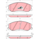 GDB3244 Bremsbelagsatz, Scheibenbremse COTEC GDB3244 Bremsbelagsatz, Scheibenbremse COTEC