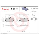 Brembo | Bremsbelagsatz, Scheibenbremse | P 06 034