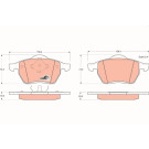 GDB1204 Bremsbelagsatz, Scheibenbremse COTEC GDB1204 Bremsbelagsatz, Scheibenbremse COTEC