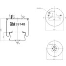 FEBI BILSTEIN 39148 Federbalg, Luftfederung FEBI BILSTEIN 39148 Federbalg, Luftfederung