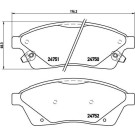 Brembo | Bremsbelagsatz, Scheibenbremse | P 09 010