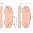 GDB1885 Bremsbelagsatz, Scheibenbremse COTEC GDB1885 Bremsbelagsatz, Scheibenbremse COTEC