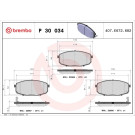 Brembo | Bremsbelagsatz, Scheibenbremse | P 30 034