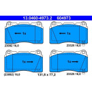 13.0460-4973.2 Bremsbelagsatz, Scheibenbremse