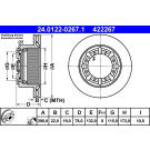 ATE | Bremsscheibe | 24.0122-0267.1